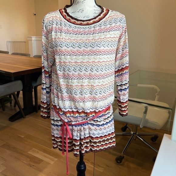Missoni Zigzag VTG Italian Open Knit Sweater - M - Picture 1 of 9